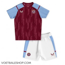 Aston Villa Thuis tenue Kids 2023-24 Korte Mouw (+ Korte broeken)